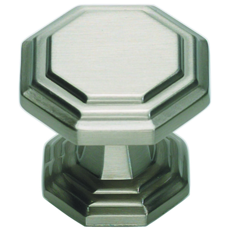 Dickinson 1 1/4" Length Geometric Knob, Brushed Nickel