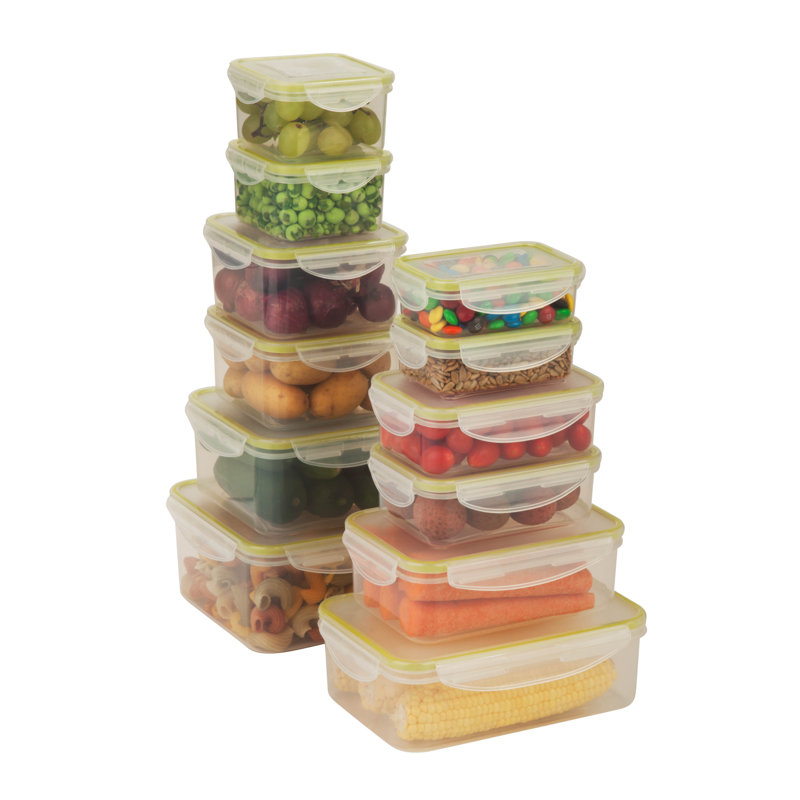 Clear BPA-Free Plastic 24-Piece Food Storage Set