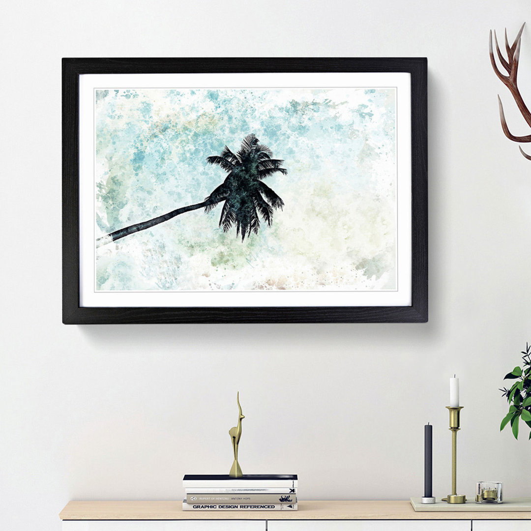 Palm Tree in Bali in Abstract - Picture Frame Painting Print