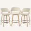 Ensemble de 3 tabourets de bar Mid-Century à hauteur de comptoir de 30 po Dowden-131580834-131580836