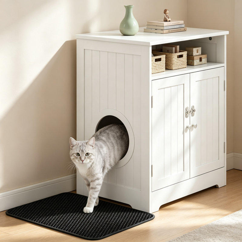 Engineered Wood Litter Box Enclosure