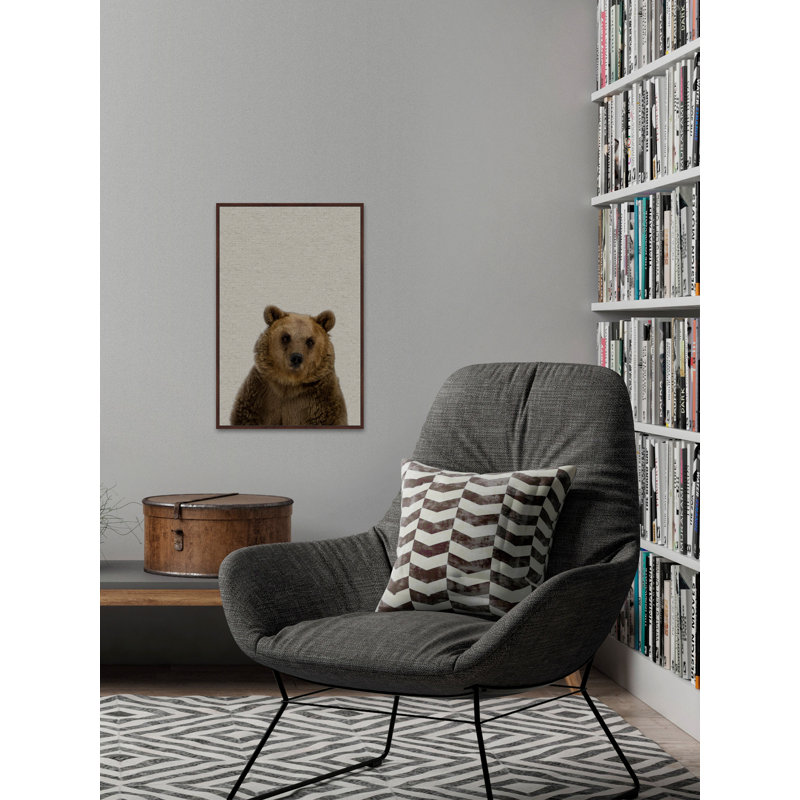Furry Bear - Drawing on Canvas, 152cm H x 101cm W x 3.81cm D
