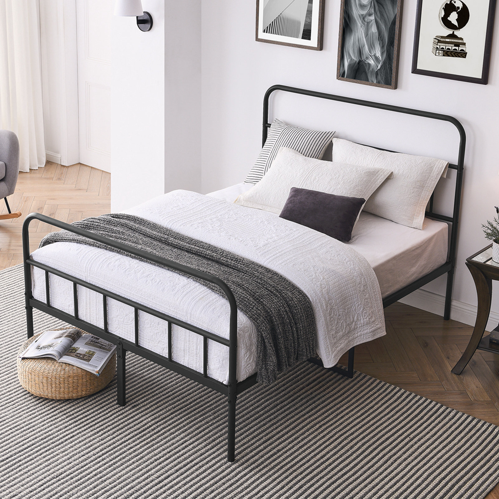 Ebern Designs Izolda Metal Spindle Bed | Wayfair