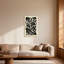 Plantes et fleurs, motif botanique floral noir et blanc-315291486