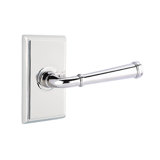 Merrimack Round Privacy (Bed & Bath) Door Lever with Rectangle Rosette