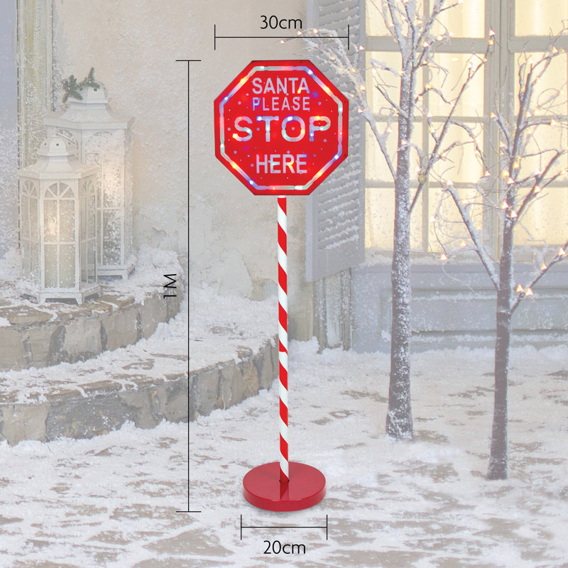 Santa Please Stop Here Sign