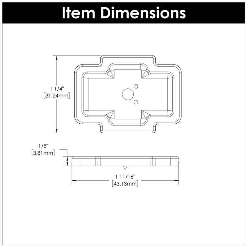 Coventry Knob Backplate, Matte Black