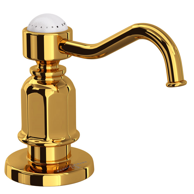 Edwardian Soap Dispenser, Unlacquered Brass