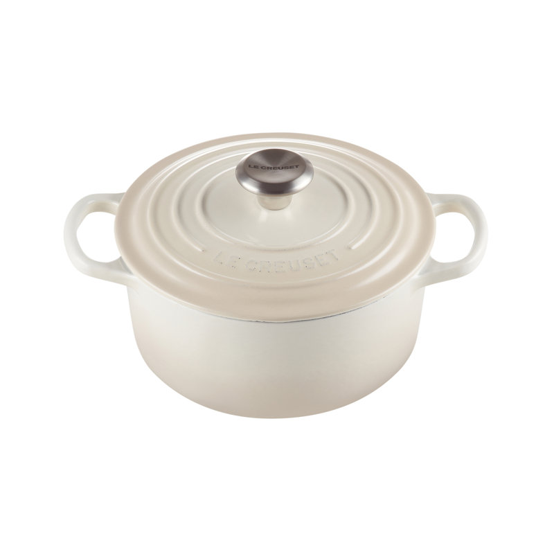Le Creuset Cast Iron Round Casserole, Meringue, 28cm / 6.7L