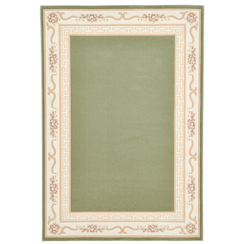 Pelinia Wool Area Rug, Green, Rectangle 60 x 110 cm