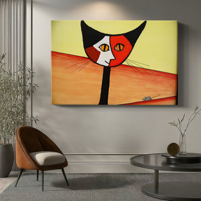 Cat and Mouse (Picasso Parody / Style)-Unknown / Contemporary-Gallery Wrapped Canvas-Contemporary