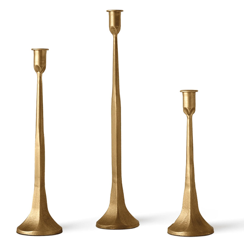 Cast Iron Taper Candle Holder Set Of 3