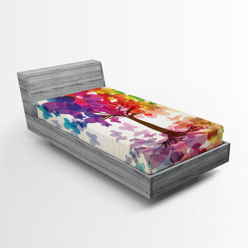 Multicolore Ambesonne, Ensemble literie pour lit simple