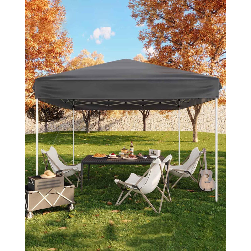 10x10ft / 10x30ft Pop Up Canopy Tent with Sidewalls - Heavy Duty Adjustable Height Outdoor Canopy, Includes 4/8-Weight Anchoring System / Roller Bag for Events/Camping - Blue/Black/Green/White/Gray/Khaki