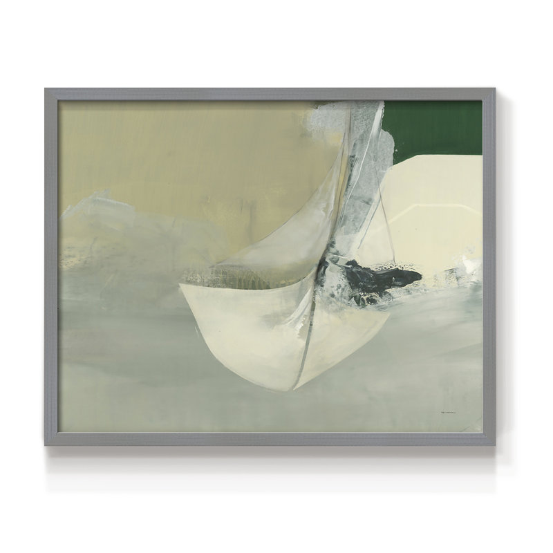 Via Dolce I -Framed Print - Restickable, Gray, 16" H x 20" W