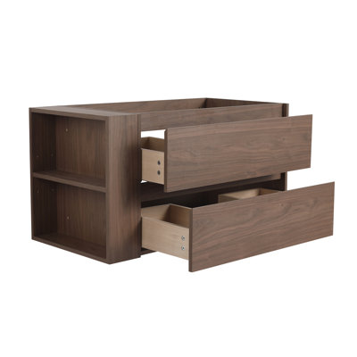 36"Wall Mounting Bathroom Vanity, Soft Close Drawer(Only Vanity, Without Basin)