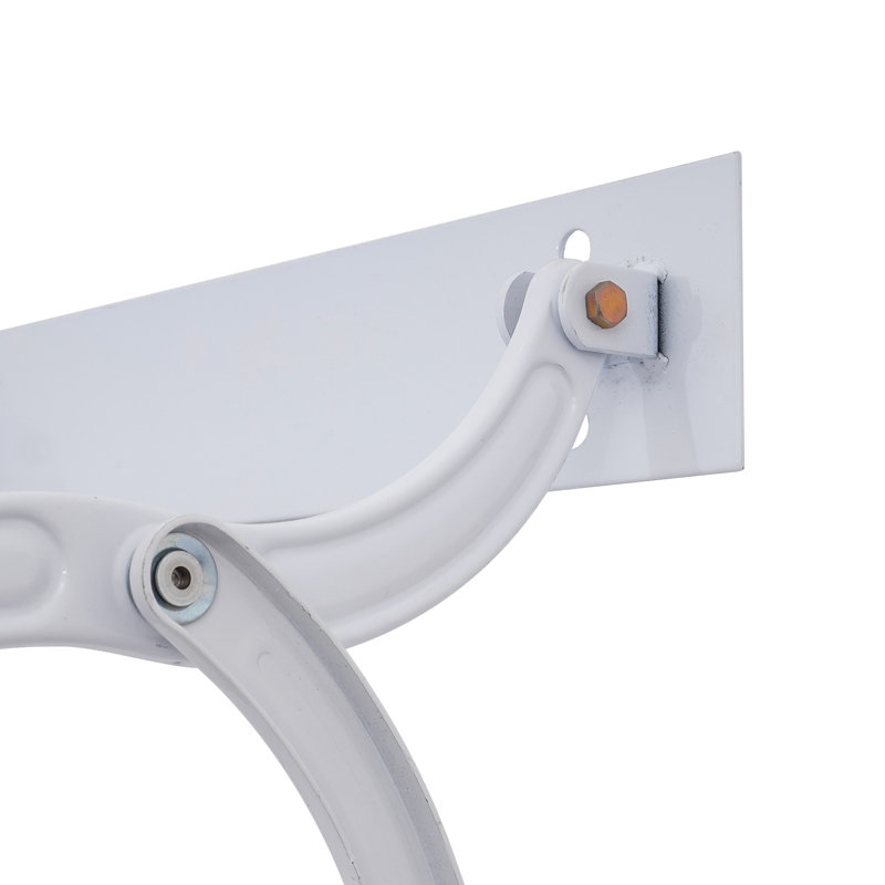 7 Steps Wall Mounted Retractable Ladder, White