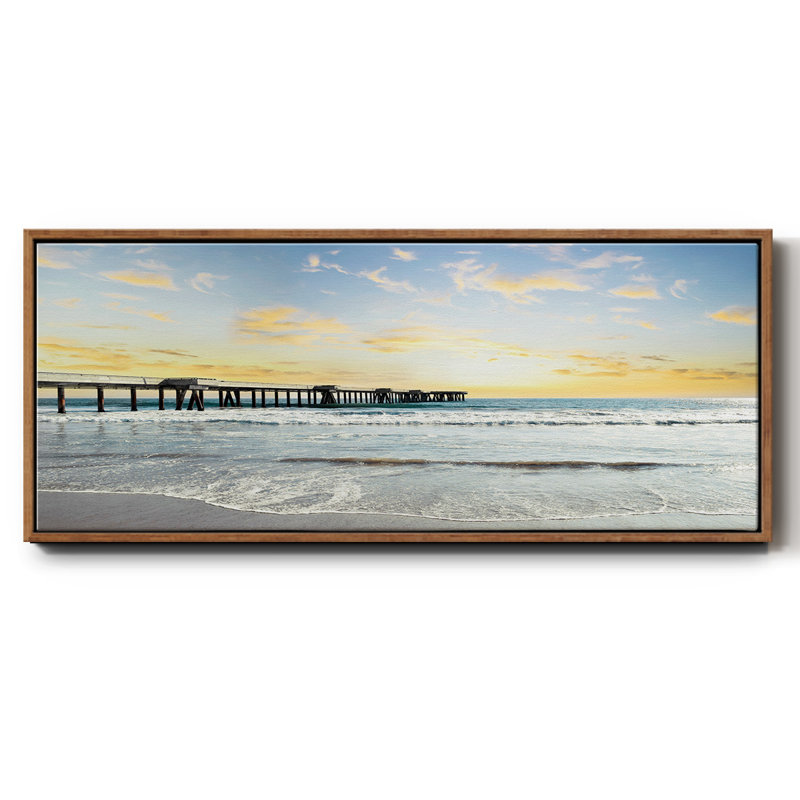 Pacific Beach Pier- Framed Canvas, 8" H x 20" W