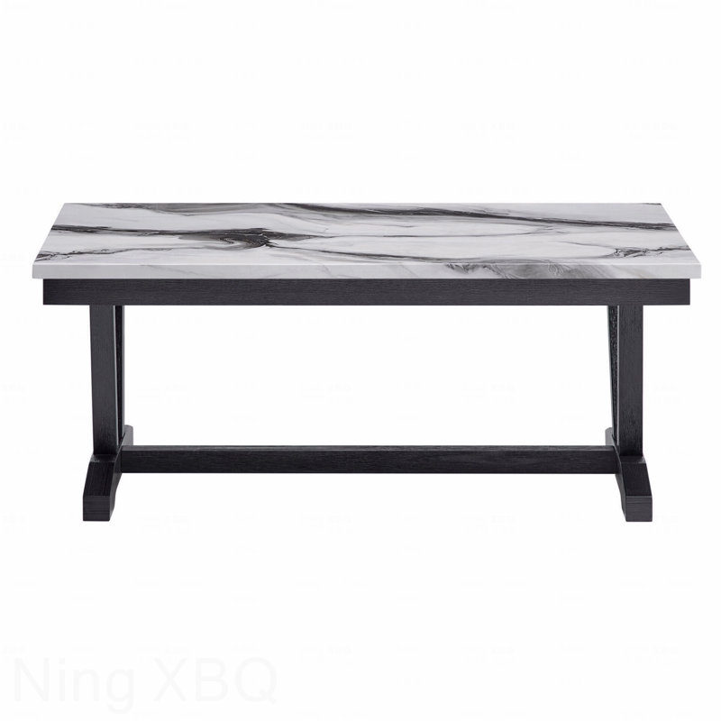 Table basse noire et blanche
