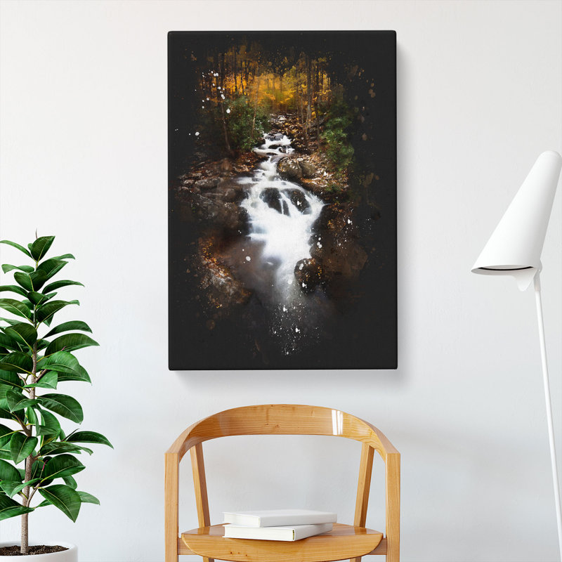 Woodland Stream - Wrapped Canvas, 76cm H x 50cm W x 3cm D