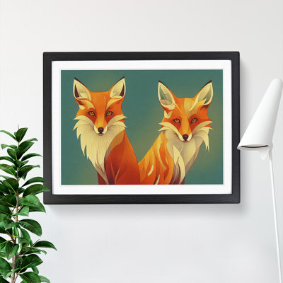 Delightful Foxes - Single Picture Frame Print