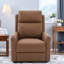 Fauteuils inclinables modernes brun avec massage, cuir pu, prêt pour le cinéma maison