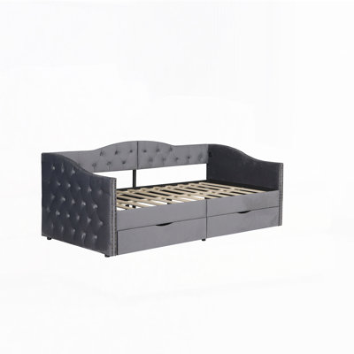 Upholstered Daybed with Storage Drawers