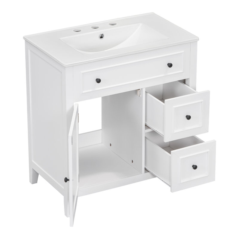 Meuble-lavabo 30 po, Blanc