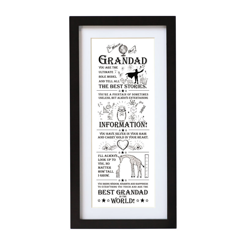 Grandad - Single Picture Frame Print