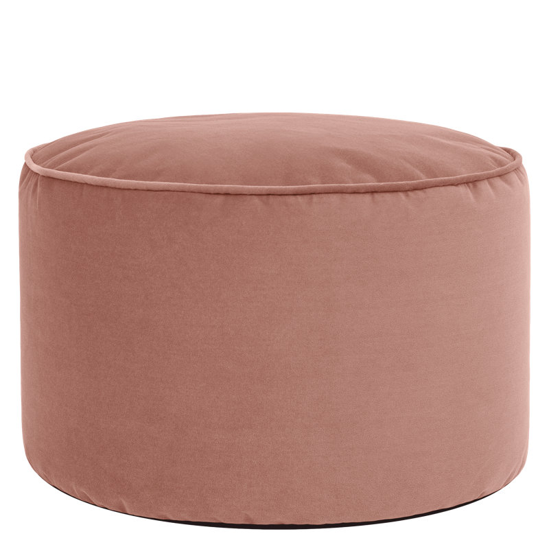 Milano 55Cm Wide Velvet Round Pouffe Ottoman, Dusk Pink