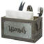 Wood and Metal Rectangle Flatware Caddy