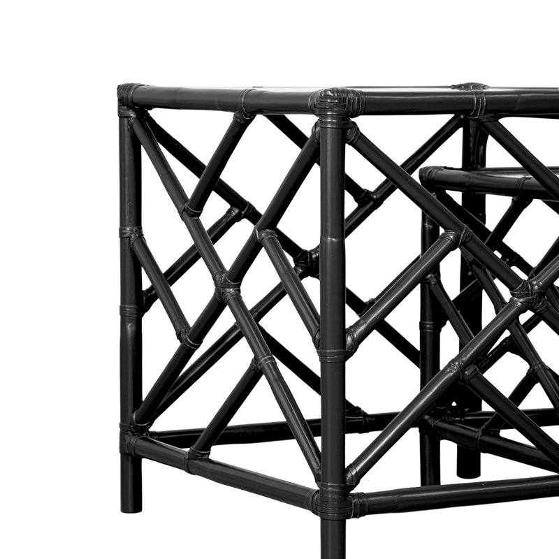 Tables gigognes Chippendale, Noir