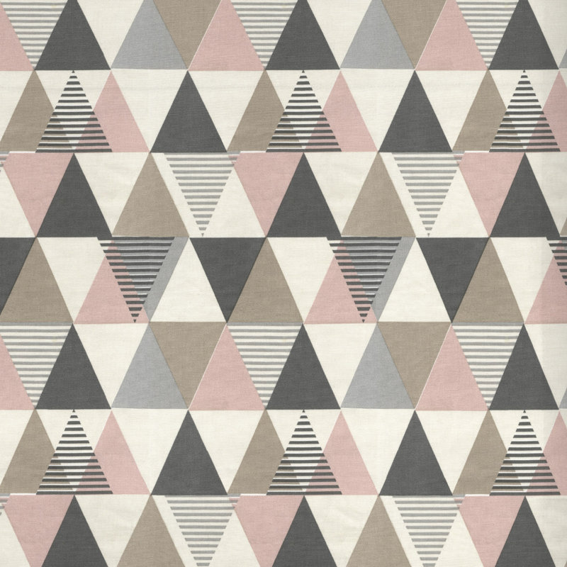 Amelia Geometric Square Throw, 43 x 43cm, Blush Pink, Cushion Cover
