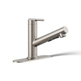 Crue Pull-Out Kitchen Sink Faucet, Pull-Out Laundry Faucet with Three-Function Sprayhead