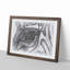The Eye of a Zebra in Abstract - Picture Frame Graphic Art Print-55737637-55737639