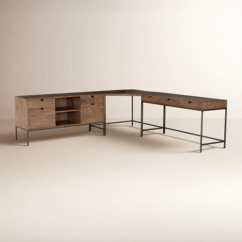 Trey Solid Wood Writing Desk, Auburn Poplar
