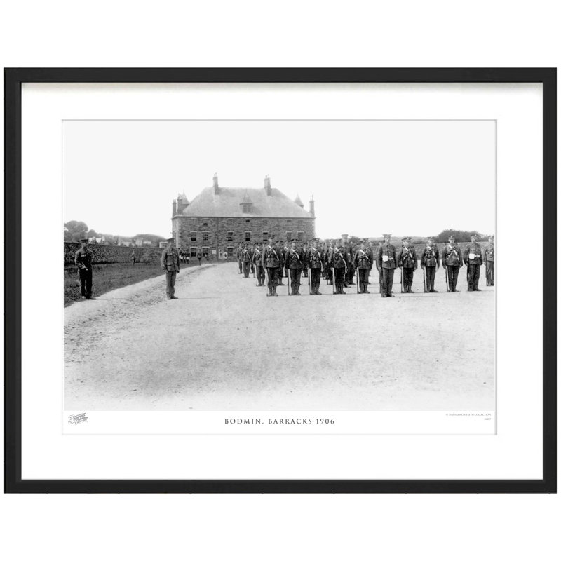 Bodmin, Barracks 1906 - Single Picture Frame Print, 28cm H x 36cm W x 2.3cm D