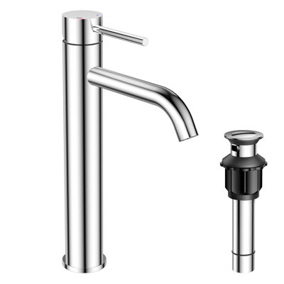 Vessel Bathroom Faucet With Drain Assembly