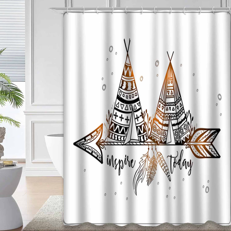 Rideau de douche Boho Tribal, L 72 po x l 78 po