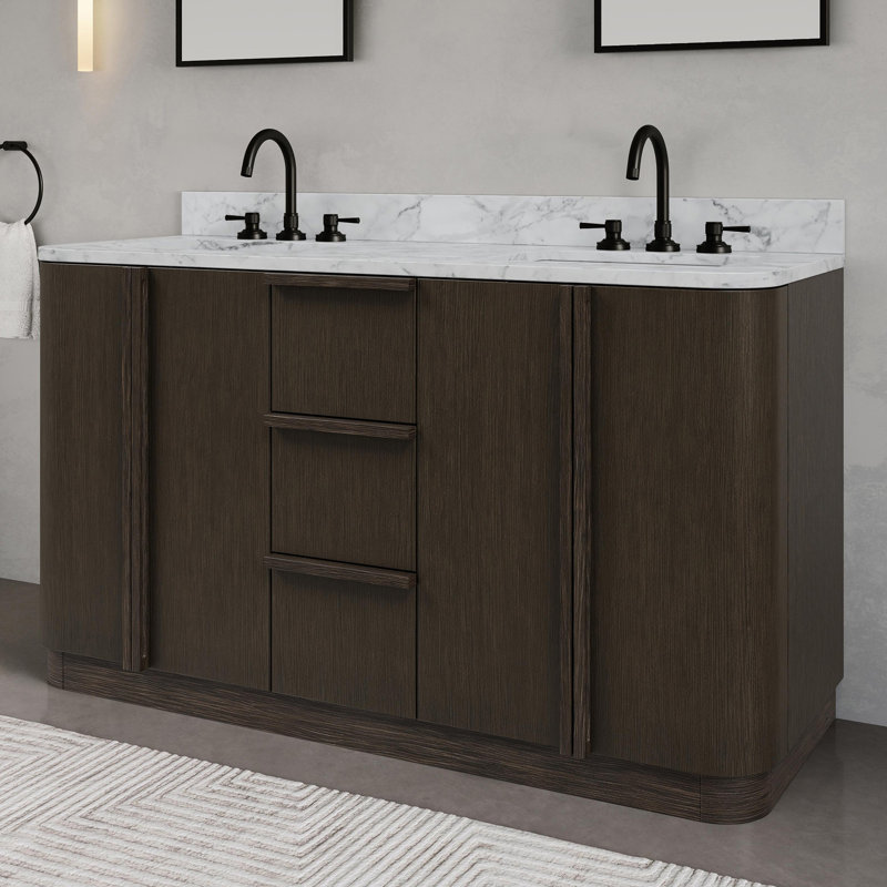 Water Creation Oxford Mid-Century Style Bathroom Vanity, 60"