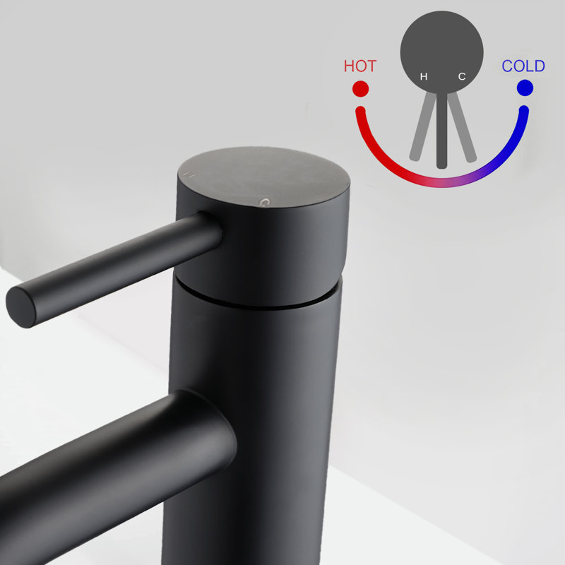 Single-Hole Single-handle Bathroom Faucet, Black