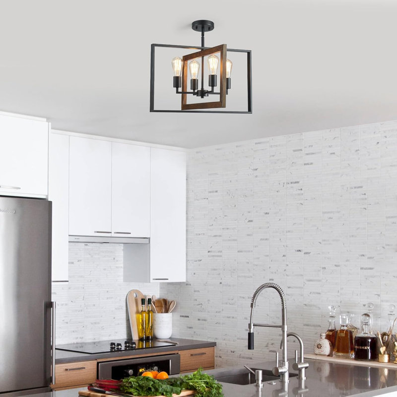 Luminaire suspendu 4 lumières Modern Farmhouse