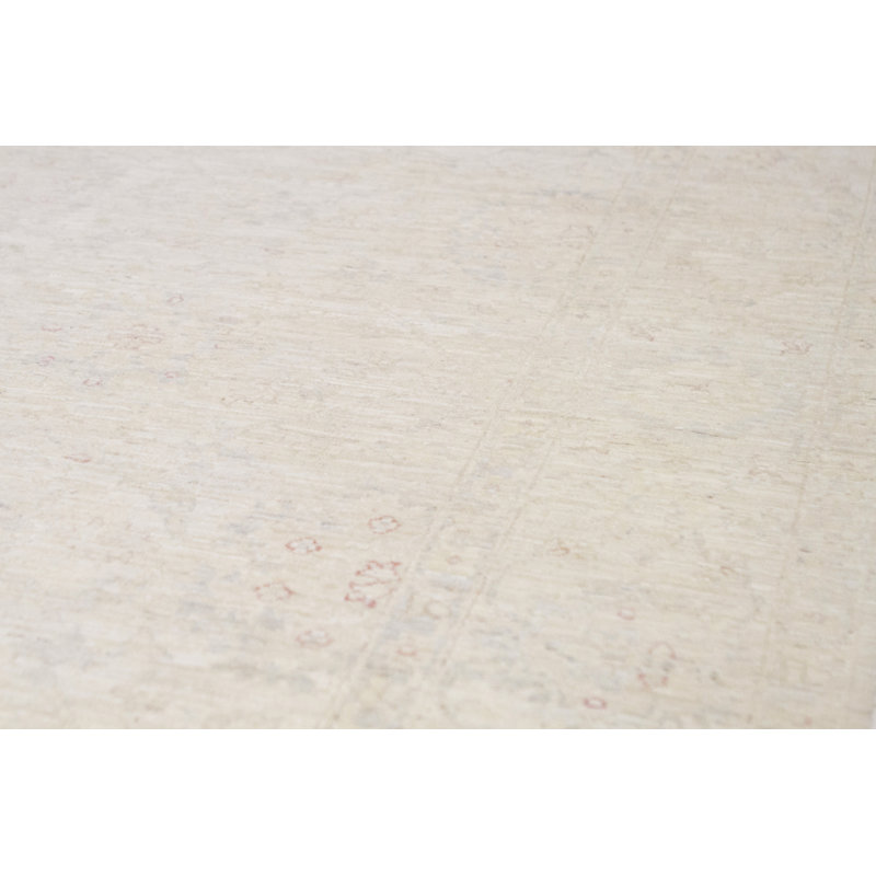Ziegler Wool Oriental Area Rug in Ivory