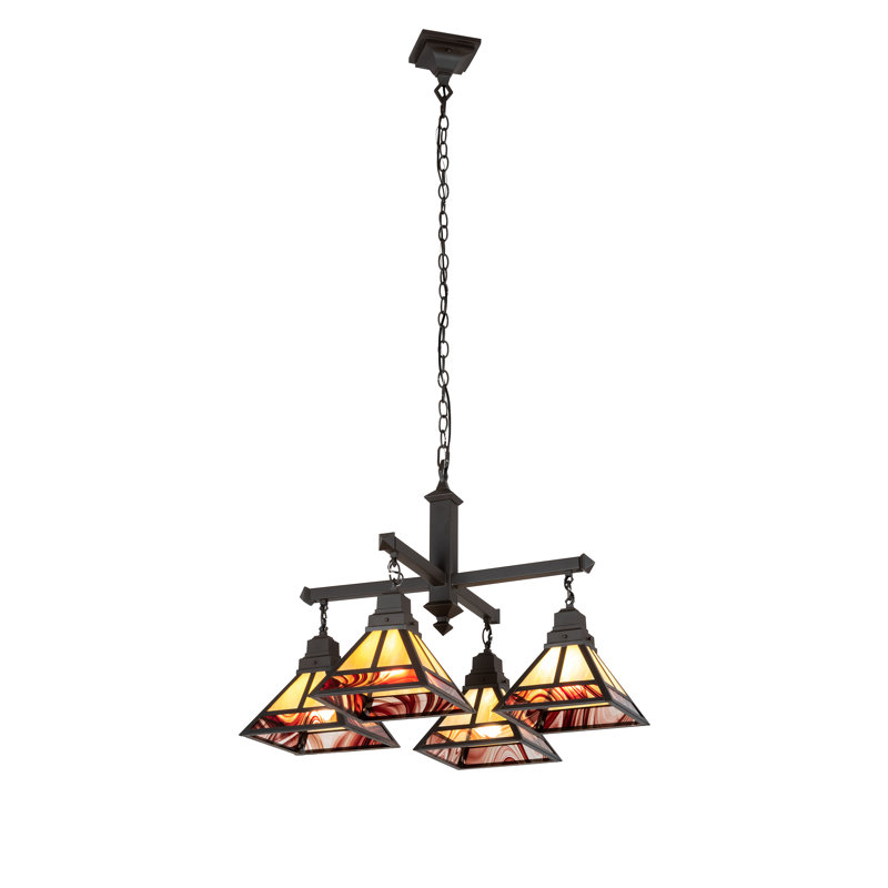 4 - Light Dimmable Square / Rectangle Chandelier