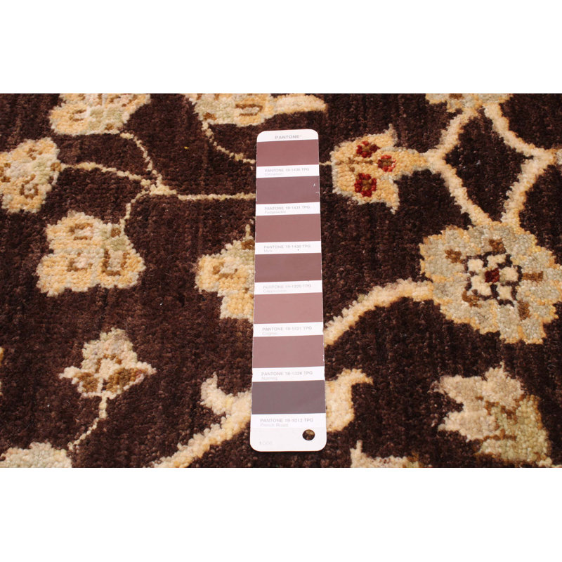 Tapis brun foncé Peshawar Oushak 9 po 9 po x 13 po 9 po