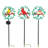 Solar Powered LED Lighted Bird Stakes - Set of 3