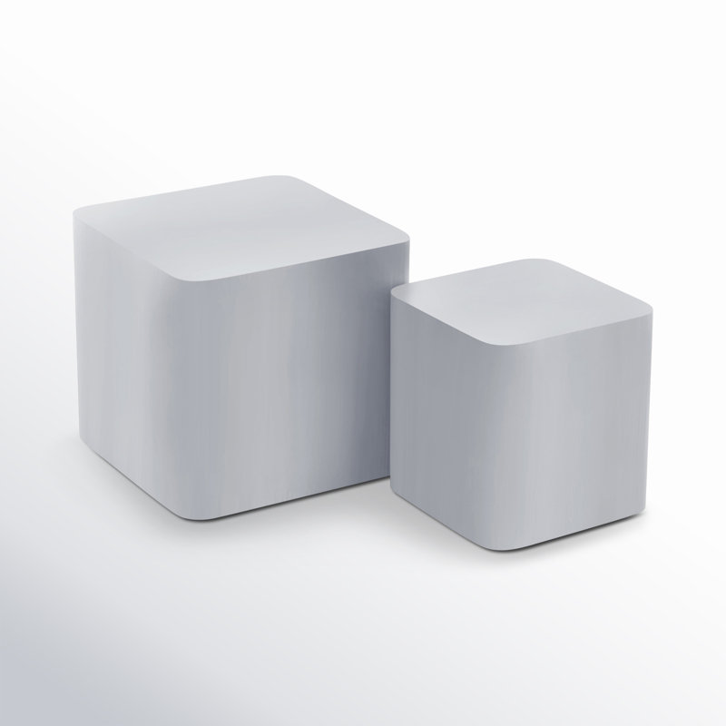 Kelby End Table Set, Matte White