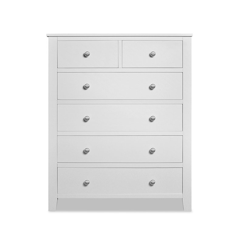 Huenna 80cm W 6 - Drawer Chest of Drawers, White