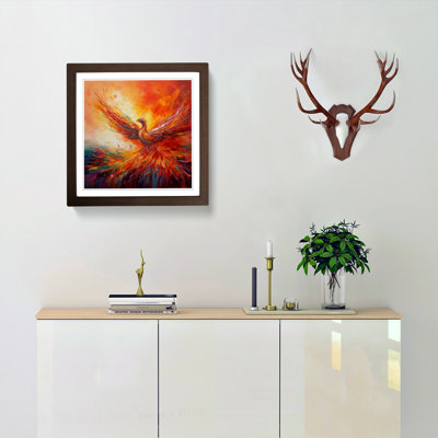 Phoenix Color Field Painting - Framed Print