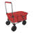Zenithen Steel Large Folding Sports Camping Utility Yard Cart Portable Wagon With X-Large All Terrain Wheels, Red